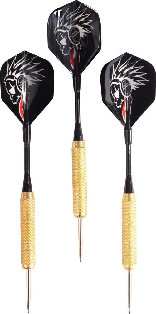 18 Gr. Dart Oku (3’lü Set) - Çelik Uç + Pirinç Gövde + Renkli Kanat - Dart Oku Seti