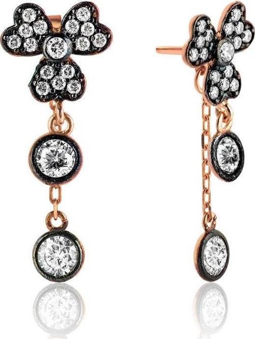 Gümüş Sallantılı Yonca Küpe SL2194