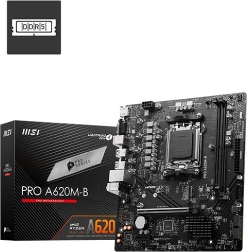 Pro A620M-B AMD A620 AM5 Soket DDR5 6800(OC)MHz mATX Anakart