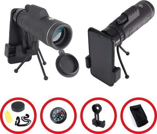ST-201M 40X60 Monoküler Tripodlu Dürbün Taşıma Çantası ve Mobil Aparat