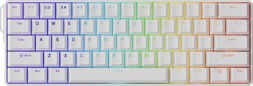 MONSGEEK FUN60 Ultra Shine-Through White TMR Hall Effect Manyetik Switch ARGB Kablosuz Hotswap Mekanik Gaming Klavye