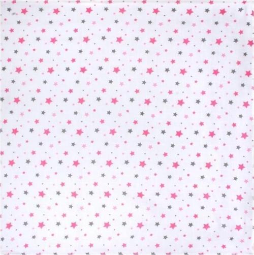 Desenli Müslin Bebek Battaniyesi 100x100 Art-353 Yıldız Yağmuru Pembe