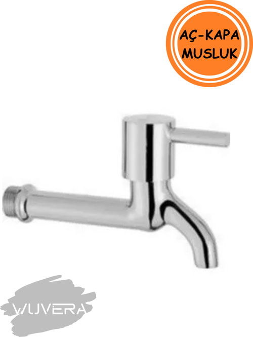 TSE Belgeli Aç/Kapa Musluk – 1/2” Dişli Duvar Bağlantılı Pirinç Gövde