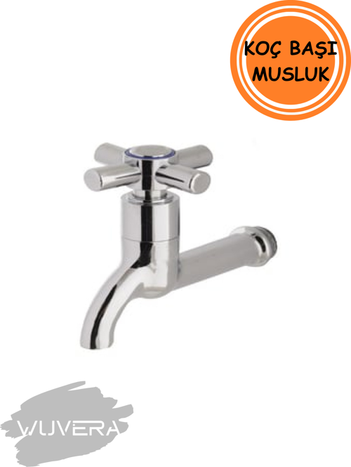 TSE Belgeli Koç Başı Aç/Kapa Musluk – 1/2” Dişli Duvar Bağlantılı Pirinç Gövde
