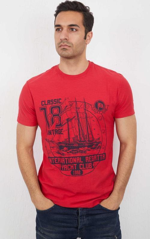 Sail Erkek Tişört Kırmızı