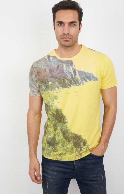 Mount Erkek Tişört Sarı