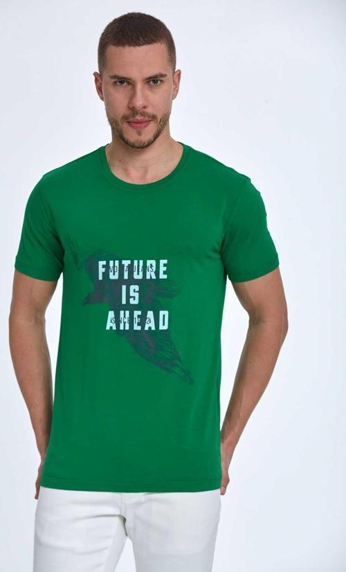 Blaze Baskılı Erkek Tişört Yeşil