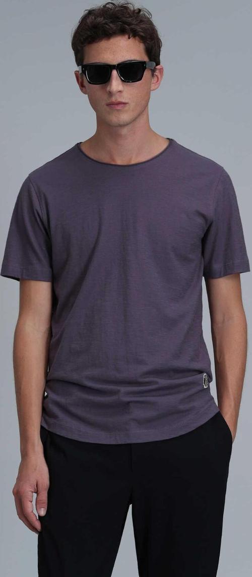 Junya Erkek Basic Tişört Mürdüm