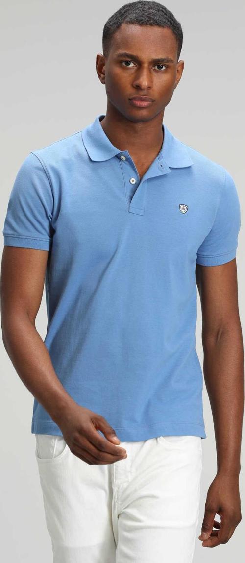 Laon Spor Polo Yaka Erkek Tişört Mavi