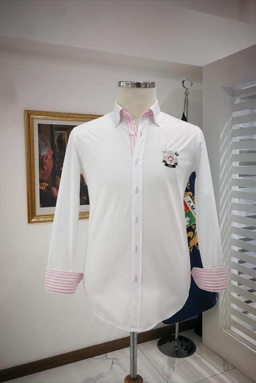 Biyeli Armalı Regular Fit Pamuklu Gömlek