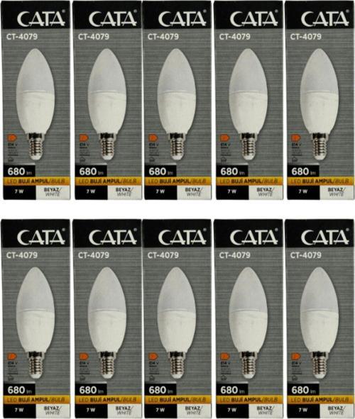Ct-4079 7W 6400K (Beyaz Işık) E14 Duylu Led Buji Ampul (10 Adet)