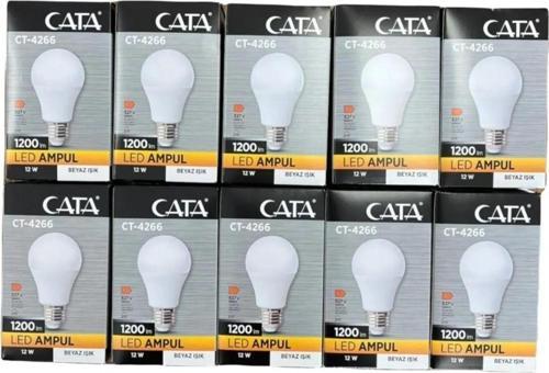 Ct-4266 12W 6400K (Beyaz Işık) E27 Duylu Led Ampul 10’Lu