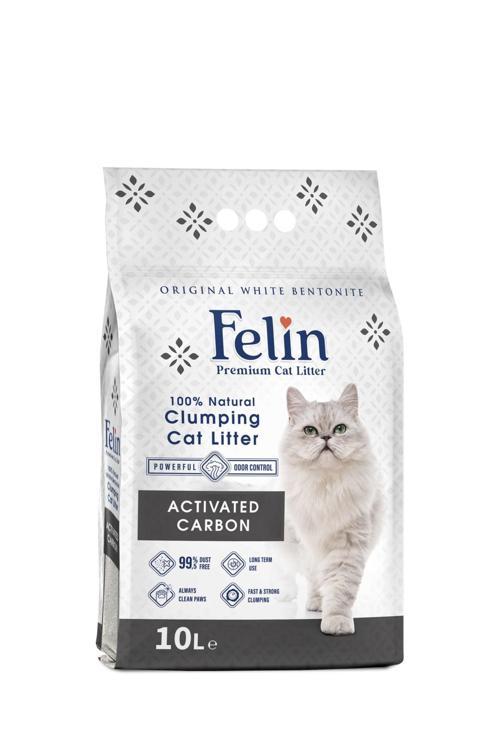 Aktif Karbonlu Topaklanan Ince Taneli Kedi Kumu 10 Lt