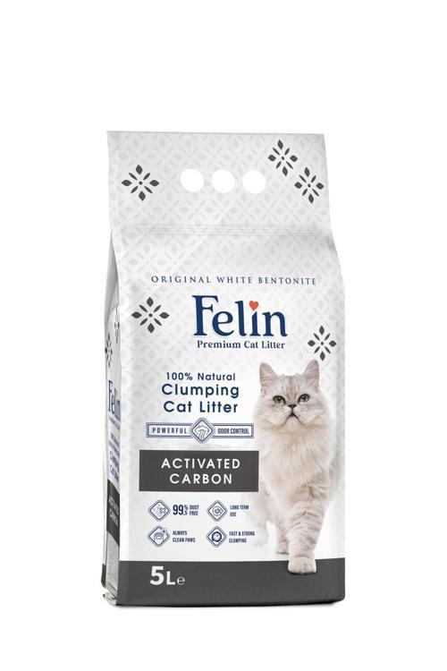 Aktif Karbonlu Topaklanan Ince Taneli Kedi Kumu 5 Lt