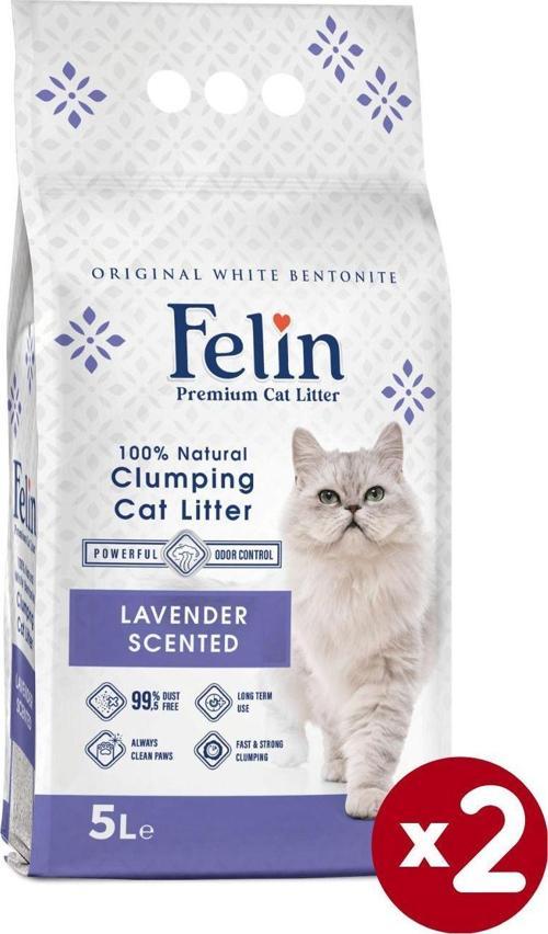 Lavanta Kokulu Topaklanan Ince Taneli Kedi Kumu 5lx2