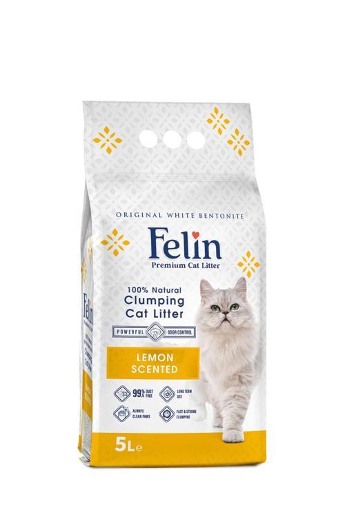 Limon Kokulu Topaklanan Ince Taneli Kedi Kumu 5 Lt