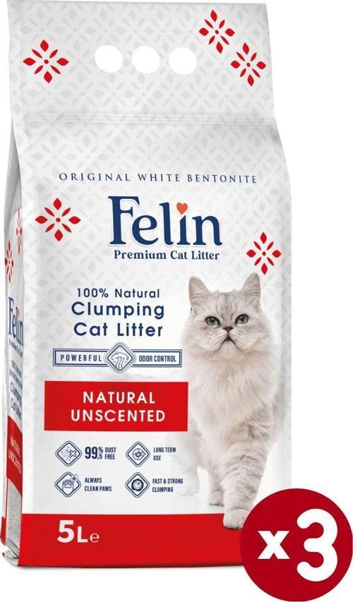 Naturel Kokusuz Topaklanan Ince Taneli Kedi Kumu 5lx3