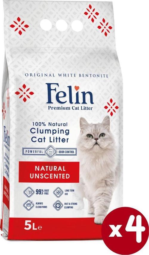 Naturel Kokusuz Topaklanan Ince Taneli Kedi Kumu 5lx4