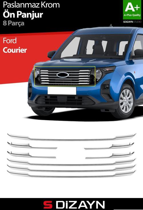 Ford Courier Krom Ön Panjur 8 Prç. 2023 Üzeri A+ Kalite