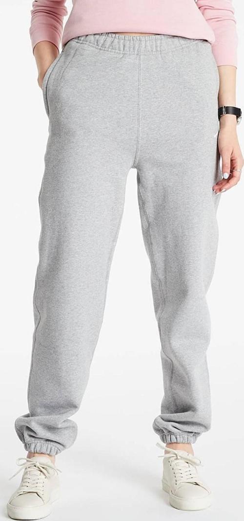 Solo Swoosh Fleece Pant Pamuklu Şardonlu Bol Kesim Yüksek Bel Kadın Eşofman Altı Gri