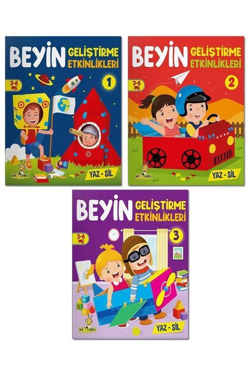 Yükselen Zeka Yayınları 3-6 Yaş Beyin Geliştirme Etkinlikleri Yaz-Sil Kitaplar Yükselen Zeka