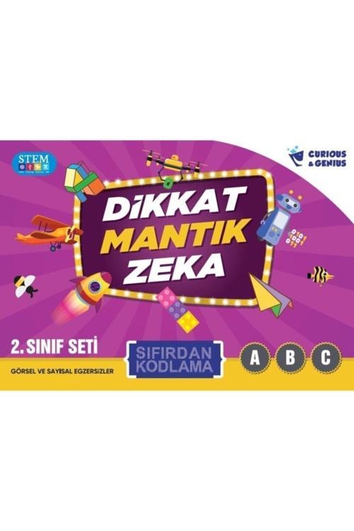Curious&Genius 2. Sınıflar Için Sıfırdan Kodlama Seti 3 Kitap Dikkat Mantık Zeka