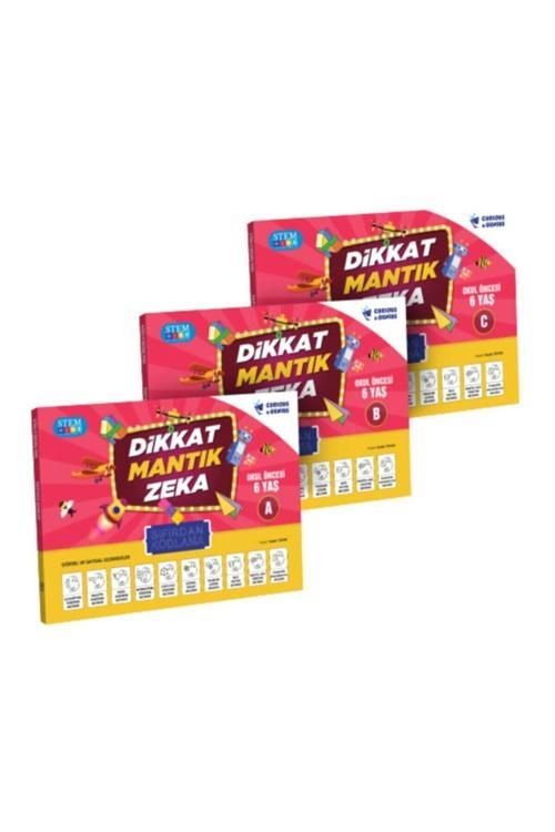 Curious&Genius Okul Öncesi 6 Yaş Için Sıfırdan Kodlama Seti 3 Kitap Dikkat Mantık Zeka