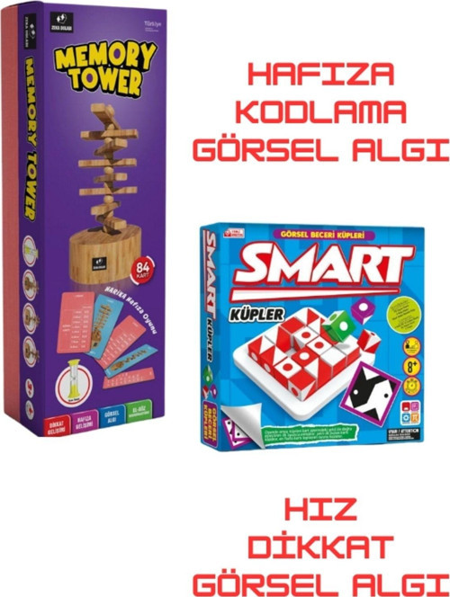 Memory Tower & Smart Küpler ( Hafıza, Hız, Dikkat, Görsel Algı, Odaklanma, Kodlama)