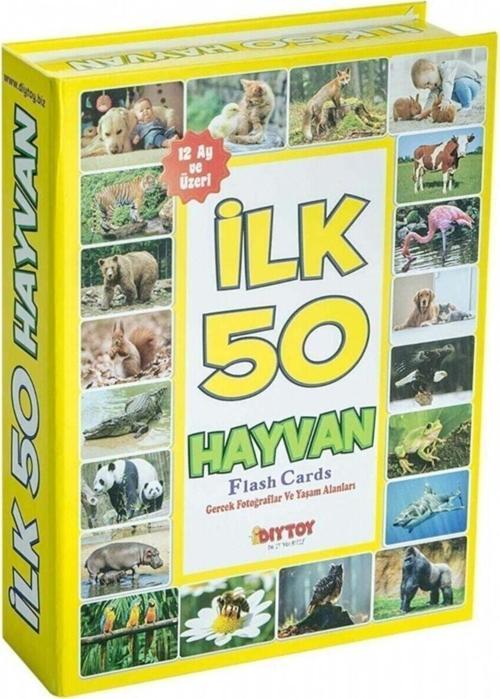 Flash Card Yaşam Alanlarında Ilk 50 Hayvan Eğitici Oyuncaklar
