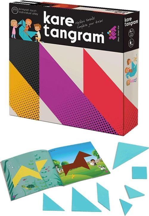 Zetzeka Kare Tangram Plastik Zeka Ve Akıl Oyunu 3 Yaş 1 Oyuncu