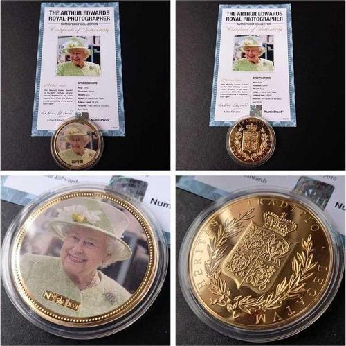 39963681b2f90d39bd Numis Proof 2016 Kraliçe Elizabeth 24Ayar AltınKaplama Sertifikalı 52gram A-35181