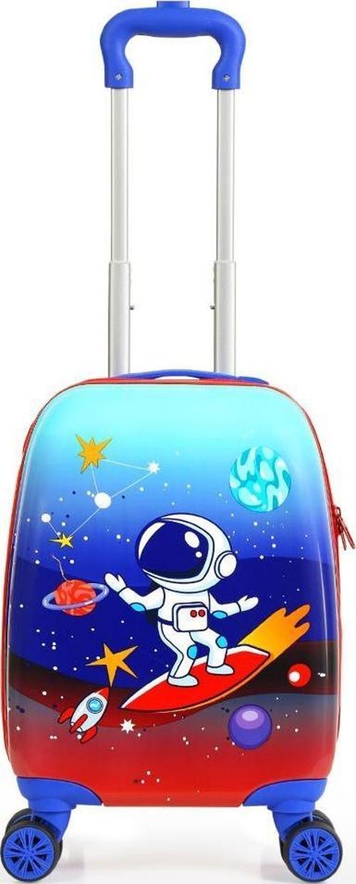 Kids Mavi Kırmızı Astronot Desenli Erkek Çocuk Valizi 151