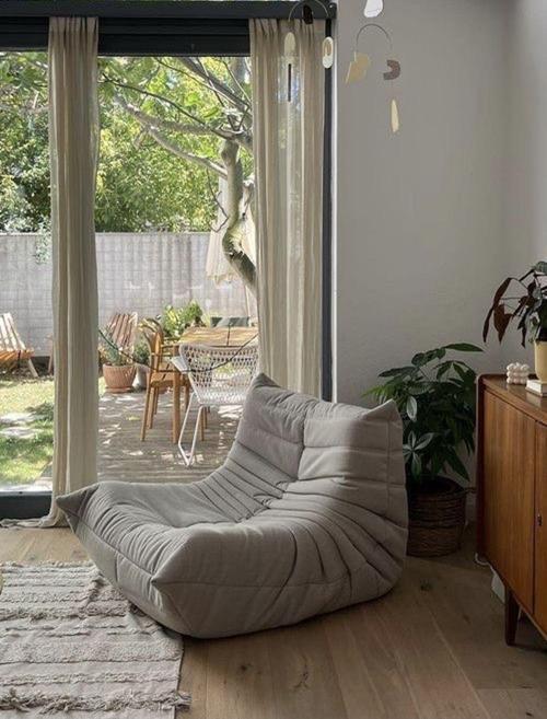 Puffer Relax Taş Renk Berjer