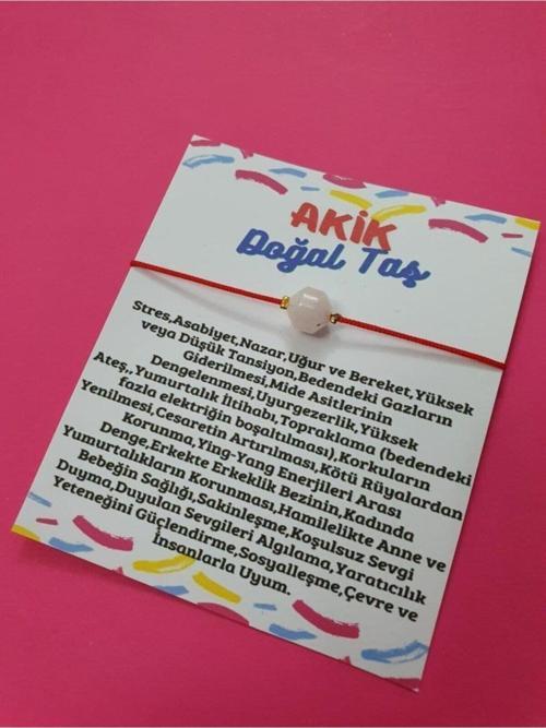 Sertifikalı Akik Doğal Taş Bileklik