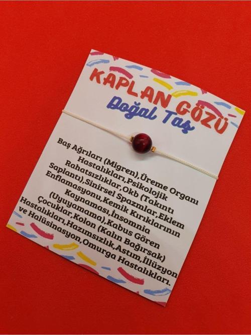 Sertifikalı Kaplan Gözü Doğal Taş Bileklik Ayarlamalı Bağlama Sistemi