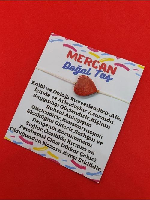 Mercan Kalp Doğal Taş Bileklik