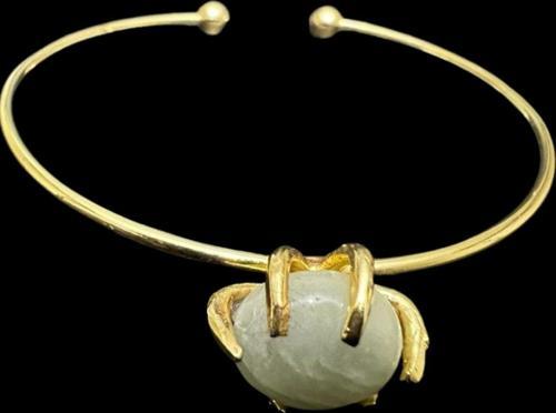 Sertifikalı Amazonit Doğal Taş Kelepçe Bileklik Ayarlanabilir Tasarım