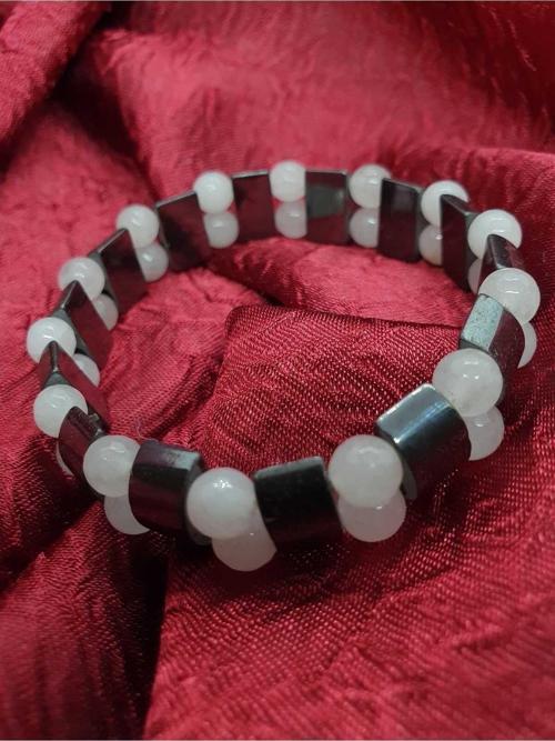 Doğal Pembe Kuvars Hematit Taşı Rolex Bileklik