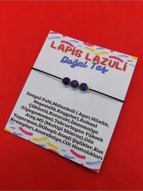 Sertifikalı Lapis Taşı Doğal Taş Bileklik