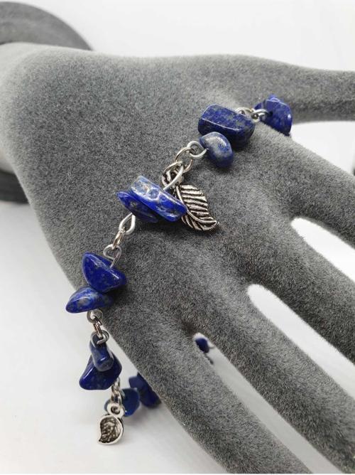 Sertifikalı Lapis Lazuli Taşı Bileklik Orijinal Doğal Taş Tasarım Bileklik