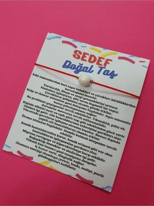 Sedef Doğal Taş Ayarlamalı Doğal Taş Bileklik