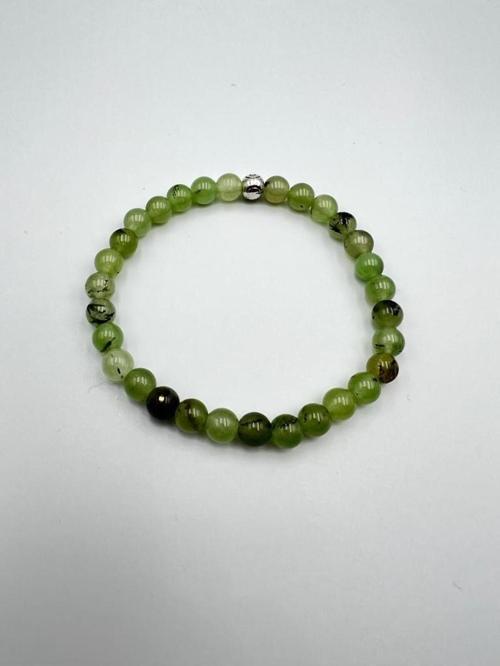 Prehnite Doğal Taş Bileklik 6 mm