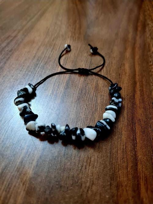 Doğal Kırık Taş Panda Jasper Taşı Bileklik Asansörlü Kilit Sistemi