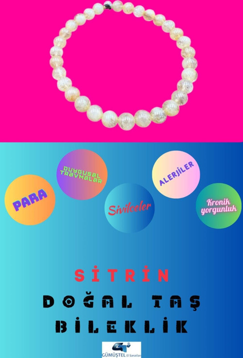 Sitrin Doğal Taş Bileklik 6 mm