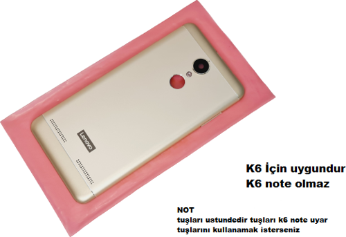 Lenovo K6 KASA Arka Pil Batarya Kapağı (Yan Tuş Takımı ) GOLD