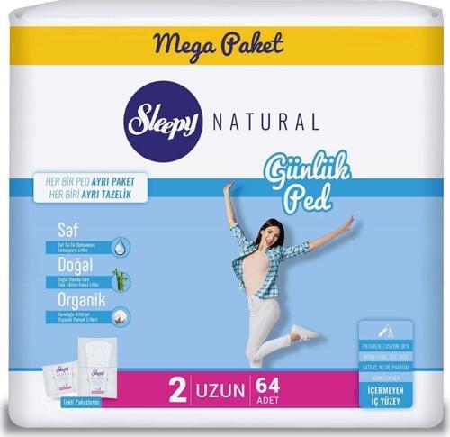 Natural Günlük Ped Mega Uzun 64x4 256 Adet