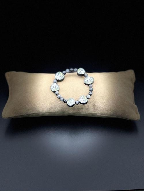 Unisex Labradorit Doğal Taş Çocuk Bilekliği