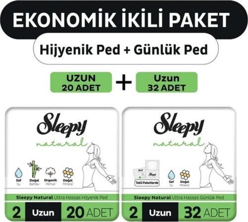 Natural Ultra Ped Uzun 20 Adet + Uzun Günlük Ped 32 Adet
