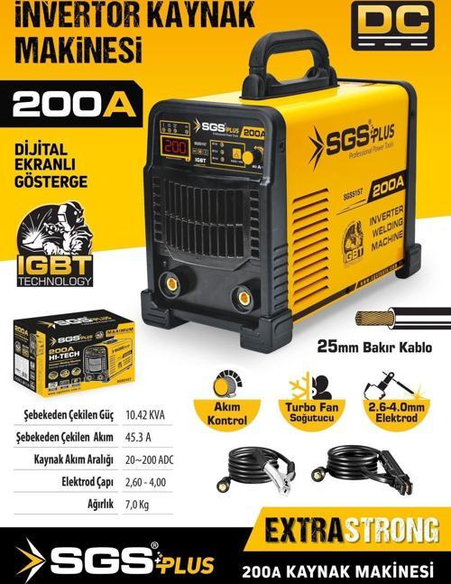 5157 İNVERTÖR KAYNAK MAKİNASI 200 AMPER AKIM KORUMALI
