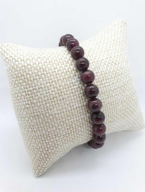 Lal (Garnet) Doğal Taş Bileklik 8 mm Orijinal Doğal Taş